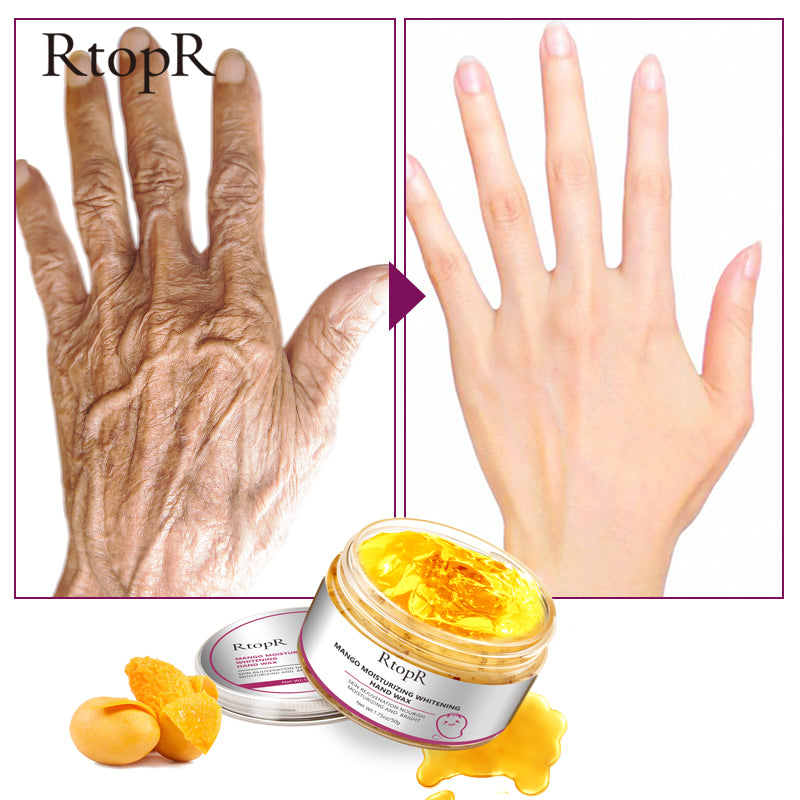 Mango Moisturizing Hand Wax Whitening Skin Hand Mask Repair Exfoliating Calluses Acid Anti-Aging Hand Skin Treatment Scrub 50g