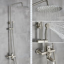 Uythner Bathroom Faucet Matte Black Rain Shower Bath Faucet Wall Mounted Bathtub Shower Mixer Tap Shower Faucet Shower Set Mixer
