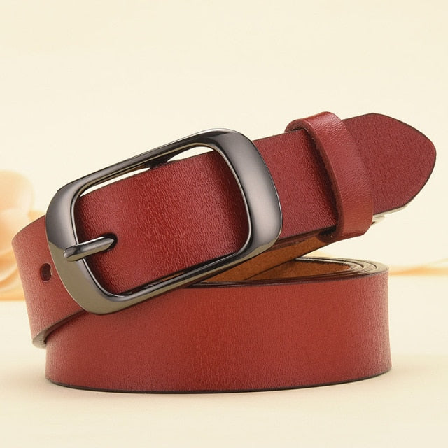 New Luxury Genuine Leather Belt For Women Jean Strap Casual All Match Ladies Adjustable Belt Designer High Quality Brand Girdle