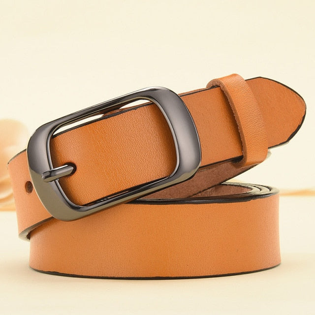 New Luxury Genuine Leather Belt For Women Jean Strap Casual All Match Ladies Adjustable Belt Designer High Quality Brand Girdle