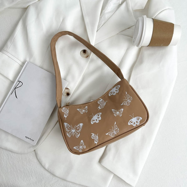 Animal Pattern Print Canvas Shoulder Underarm Bag Vintage Ladies Small Purse Handbags Casual All-match Fashion Women Square Bags