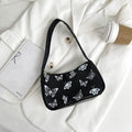 Animal Pattern Print Canvas Shoulder Underarm Bag Vintage Ladies Small Purse Handbags Casual All-match Fashion Women Square Bags