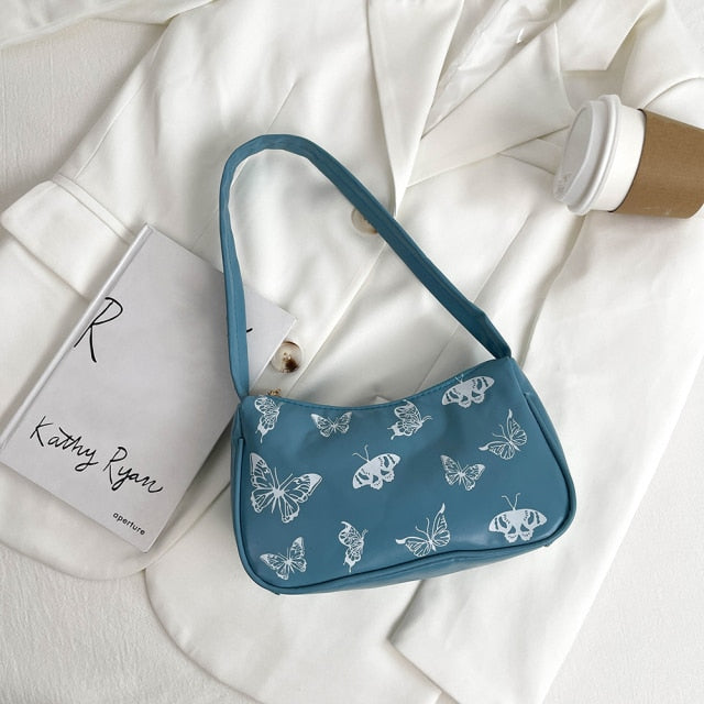 Animal Pattern Print Canvas Shoulder Underarm Bag Vintage Ladies Small Purse Handbags Casual All-match Fashion Women Square Bags