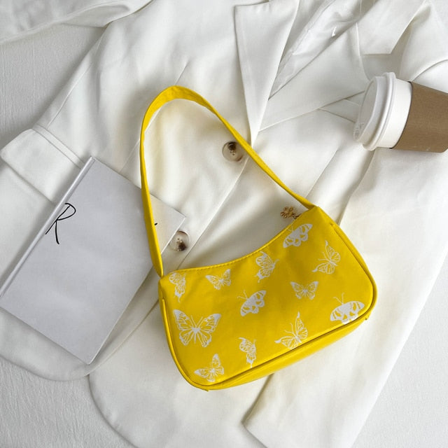 Animal Pattern Print Canvas Shoulder Underarm Bag Vintage Ladies Small Purse Handbags Casual All-match Fashion Women Square Bags