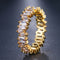 2021 New Trendy Elegant Zircon Rings For Women White CZ Crystal Engagement Design Hot Sale Zircon Rings Female Wedding Jewelry