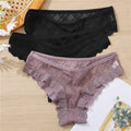 FINETOO 3Pcs/set Lace Panties Sexy Low-rise Brazilian Underwear Fashion Lattice Transparent Underpants M-2XL Sexy Panty Lingerie