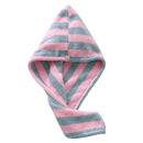 Dry Hair Cap Towel Absorbent Thickened Dry Hair Cap Bathroom Bath Dry Hair Cap Striped Shower Cap Soft Turban Striped Towel