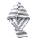 Dry Hair Cap Towel Absorbent Thickened Dry Hair Cap Bathroom Bath Dry Hair Cap Striped Shower Cap Soft Turban Striped Towel