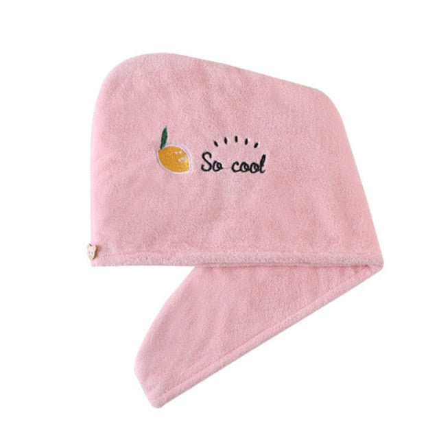 Dry Hair Cap Towel Absorbent Thickened Dry Hair Cap Bathroom Bath Dry Hair Cap Striped Shower Cap Soft Turban Striped Towel