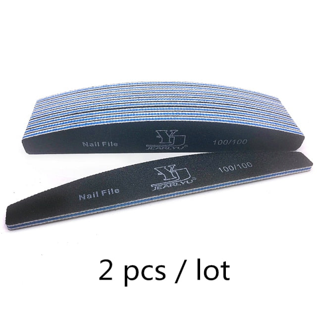2/5pcs/lot Nail File Mix Color Limas 80/100/150/180/240 Grit Sandpaper Disposable Cuticle Remover Buffers Manicure  Tool Set