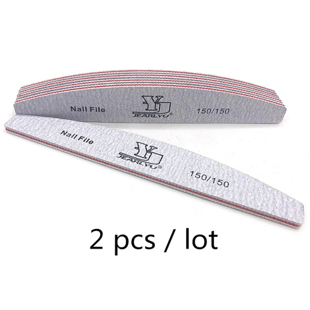 2/5pcs/lot Nail File Mix Color Limas 80/100/150/180/240 Grit Sandpaper Disposable Cuticle Remover Buffers Manicure  Tool Set