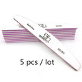 2/5pcs/lot Nail File Mix Color Limas 80/100/150/180/240 Grit Sandpaper Disposable Cuticle Remover Buffers Manicure  Tool Set