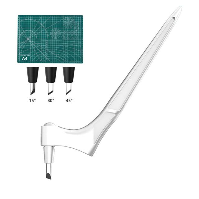 Craft Cutting Tools 360°Rotary Paper Jam Pattern Carving Knife Leather Fabric Fruit Sculpture Engraving Cutter Utility Knife