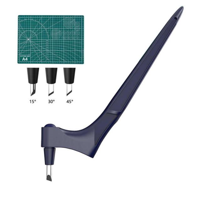 Craft Cutting Tools 360°Rotary Paper Jam Pattern Carving Knife Leather Fabric Fruit Sculpture Engraving Cutter Utility Knife