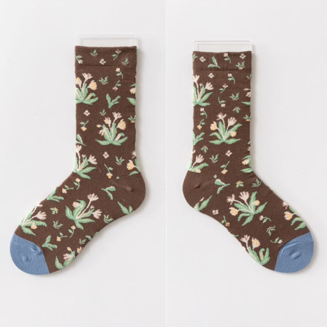 Hot Sale Colorful Cartoon Creative Fashion Vine Graffiti Novelty Men Women Socks Winter Warm Comfortable Cotton Socks Dropship