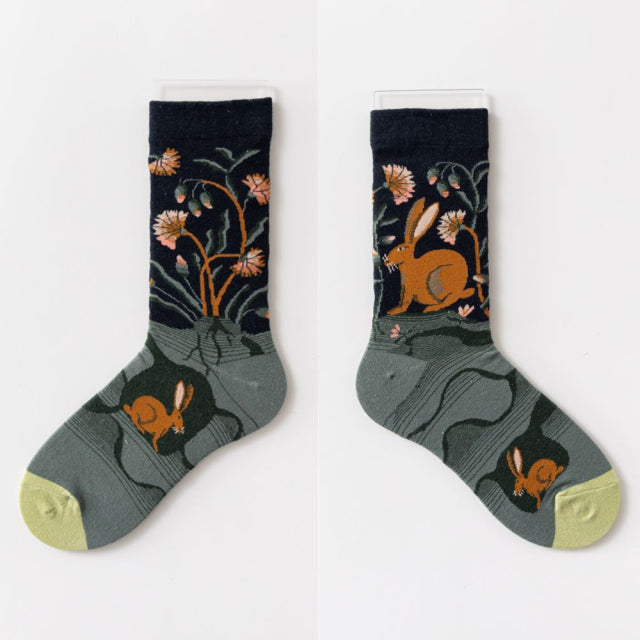 Hot Sale Colorful Cartoon Creative Fashion Vine Graffiti Novelty Men Women Socks Winter Warm Comfortable Cotton Socks Dropship