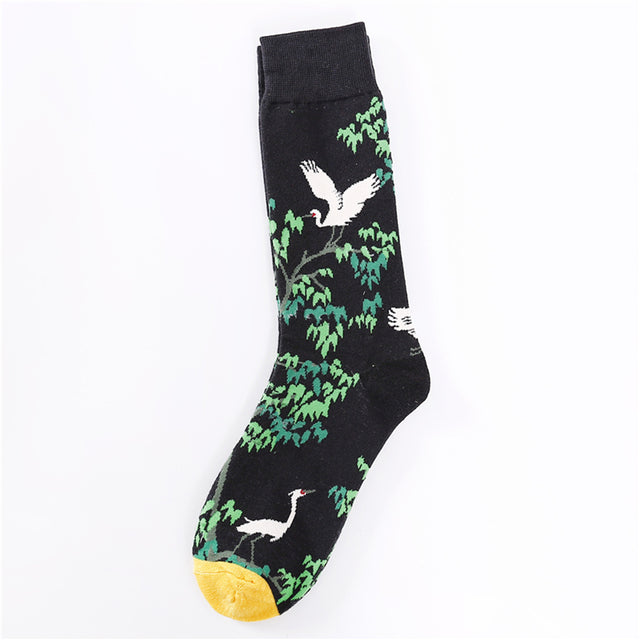 Hot Sale Colorful Cartoon Creative Fashion Vine Graffiti Novelty Men Women Socks Winter Warm Comfortable Cotton Socks Dropship