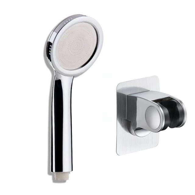 1PC Pressurized Nozzle Shower Head  Bathroom Accessories High Pressure Water Saving Rainfall ABS Chrome  Shower Head