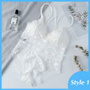 Women Lace Bra Sets Seamless Underwear Backless Vest Sexy Panties Padded Female Intimates Bralette Lingerie Ultrathin Briefs