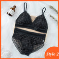 Women Lace Bra Sets Seamless Underwear Backless Vest Sexy Panties Padded Female Intimates Bralette Lingerie Ultrathin Briefs