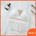 Women Lace Bra Sets Seamless Underwear Backless Vest Sexy Panties Padded Female Intimates Bralette Lingerie Ultrathin Briefs