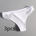 3Pcs/Lot Women's Cotton G-String Thong Panties String Underwear Women Briefs Sexy Lingerie Pants Intimate Ladies