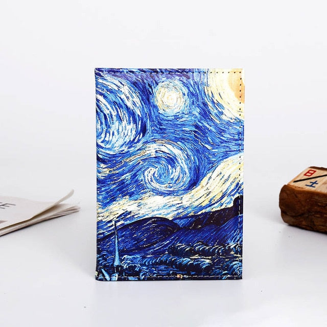 Creative New World Map Passport Cover Wallet Bag ID Address Holder Portable PU Leather Boarding Wallet Case Travel Accessories
