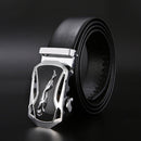 Men Belts Metal Automatic Buckle Brand High Quality Leather Belts for Men Famous Brand Luxury Work Business Strap  ZDP001D