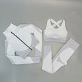 Seamless Women Yoga Set Gym Clothing LongSleeve Crop Top High Waist Leggings Workout Sportswear Fitness Sport Suit Yoga Clothing