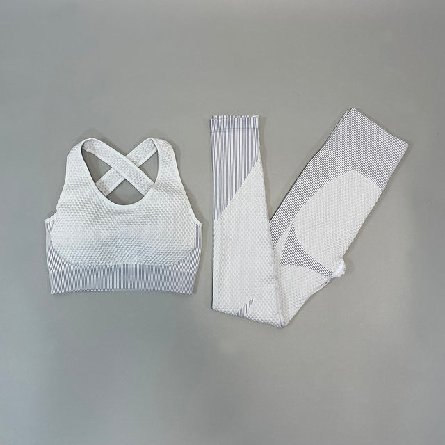 Seamless Women Yoga Set Gym Clothing LongSleeve Crop Top High Waist Leggings Workout Sportswear Fitness Sport Suit Yoga Clothing