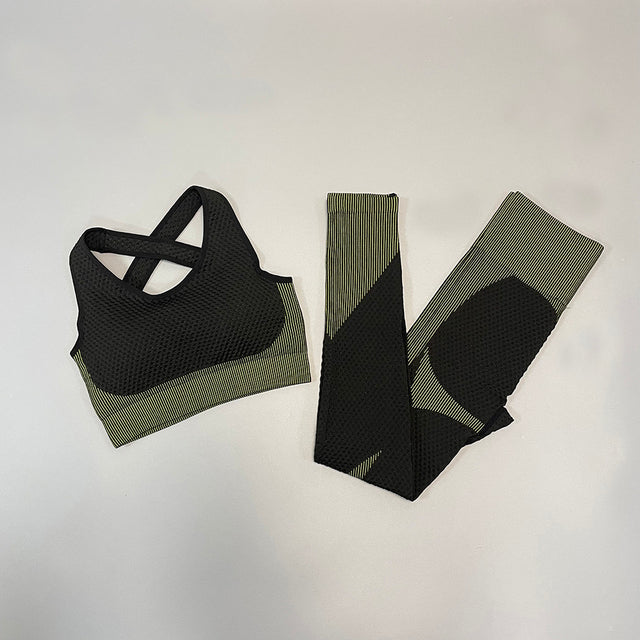 Seamless Women Yoga Set Gym Clothing LongSleeve Crop Top High Waist Leggings Workout Sportswear Fitness Sport Suit Yoga Clothing