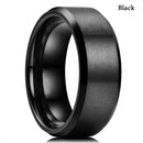 Fashion 8MM Men's Blue Groove Beveled Edge Tungsten Carbide Ring Black Celtic Dragon Blue carbon fibre Ring Men Wedding Band