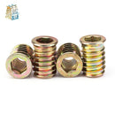 Free shipping 10pcs/20pcs M6 M8 M10 Zinc Alloy Iron Inside Carbon Steel Hex Socket Drive Insert Nuts Threaded For Wood Furniture