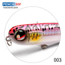 Hunthouse floating popper pencil lure fishing wobbler WTD 95mm/18g Saltwater topwater surface Pesca Stick Bass Plastic Walker