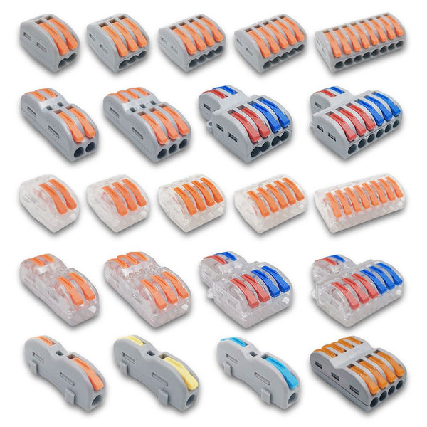 Mini Fast Wire Cable Connectors Universal Compact Conductor Spring Splicing Wiring Connector Push-in Terminal Block SPL-2/3 212