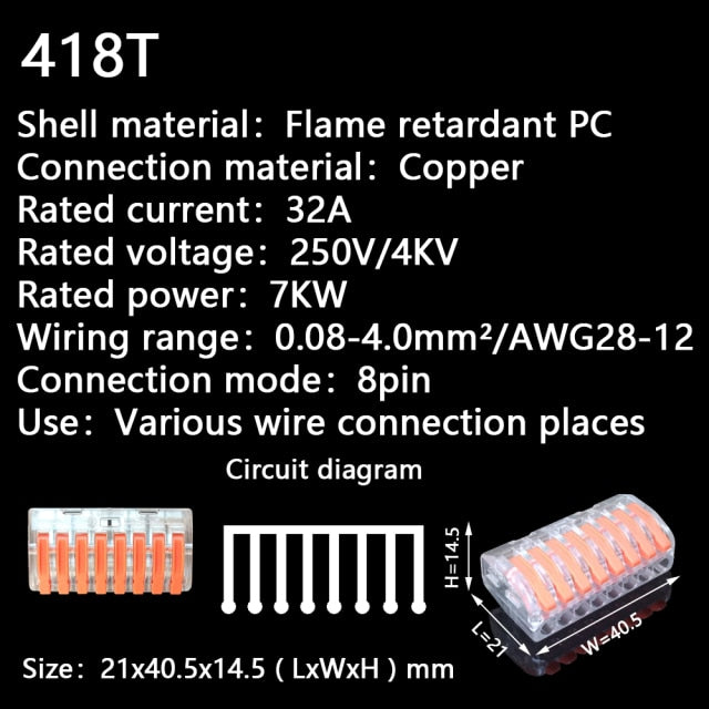 Mini Fast Wire Cable Connectors Universal Compact Conductor Spring Splicing Wiring Connector Push-in Terminal Block SPL-2/3 212