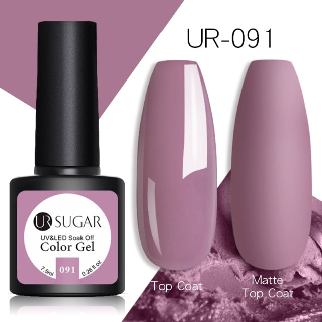 UR SUGAR Glitter Gel Nail Polish 7.5ml Gel All For Manicure UV Semi Permanent Gel Varnish Soak Off Nail Art Need Base Top Gel
