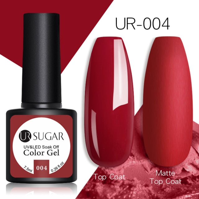 UR SUGAR Glitter Gel Nail Polish 7.5ml Gel All For Manicure UV Semi Permanent Gel Varnish Soak Off Nail Art Need Base Top Gel