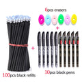 100+16pc Erasable Pen Set 0.5mm Washable Handle Magic Gel Pens Refills Rods for School Office Writing Supplies Kawaii Stationery