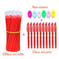 100+16pc Erasable Pen Set 0.5mm Washable Handle Magic Gel Pens Refills Rods for School Office Writing Supplies Kawaii Stationery