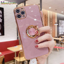 Luxury Ring Case For iPhone 11 Pro Max 12 Mini 7 8 Plus X XR XS Max Case Soft TPU Cover For iPhone 11Pro 12Pro Max 12Mini Case
