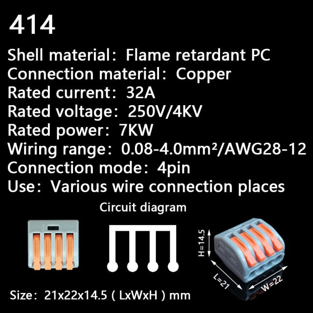 5/10pcs Mini Fast Wire Cable Connectors Universal Compact Conductor Spring Wiring Connector Push-in Terminal Block 4123458