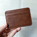 New Arrival Vintage Men's Genuine Leather Credit Card Holder Small Wallet Money Bag ID Card Case Mini Purse For Male