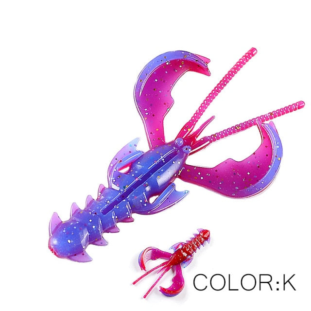 Supercontinent Crazy Lures 65mm/10pcs 40mm/20pcs Soft Lure Fishing Lures shrimp Lobster Soft Plastic Lure Fishing Lures
