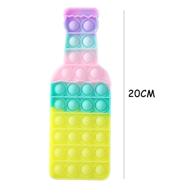 Push Bubble Fidget Toys Autism Special Needs Stress Reliever Helps Relieve Stress and Increase Focus Soft Squeeze Kid Toy New