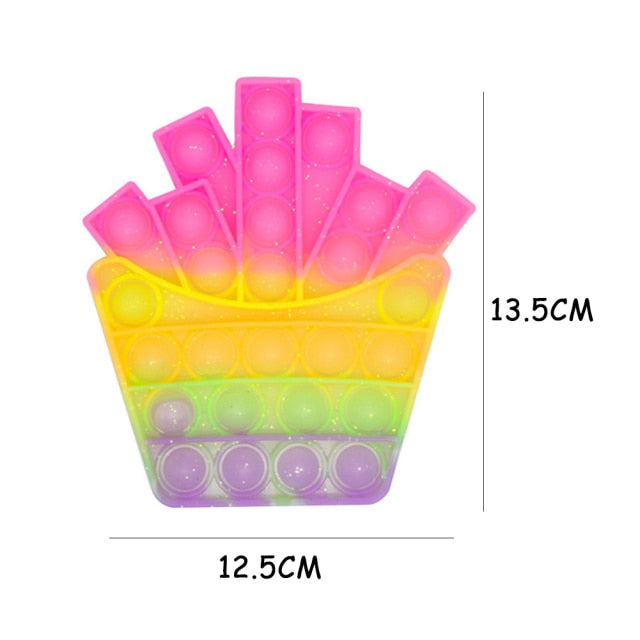 Push Bubble Fidget Toys Autism Special Needs Stress Reliever Helps Relieve Stress and Increase Focus Soft Squeeze Kid Toy New