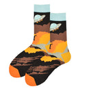 MYORED 1 pair men socks cotton funny crew socks cartoon animal fruit dog women socks novelty gift socks for spring autumn winter