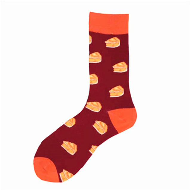MYORED 1 pair men socks cotton funny crew socks cartoon animal fruit dog women socks novelty gift socks for spring autumn winter