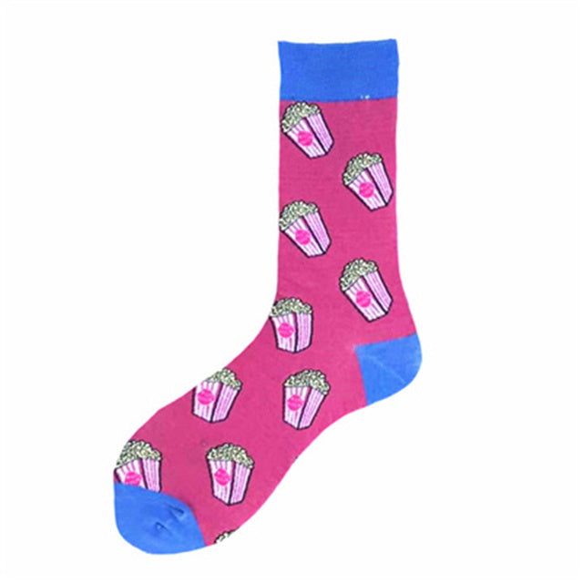 MYORED 1 pair men socks cotton funny crew socks cartoon animal fruit dog women socks novelty gift socks for spring autumn winter