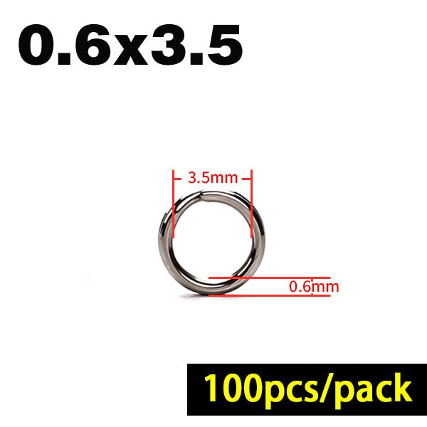 50/60/100Pcs Fishing Rings Stainless Steel Split Rings High Quality Strengthen Solid Ring Lure Connecting Fishing Accessories